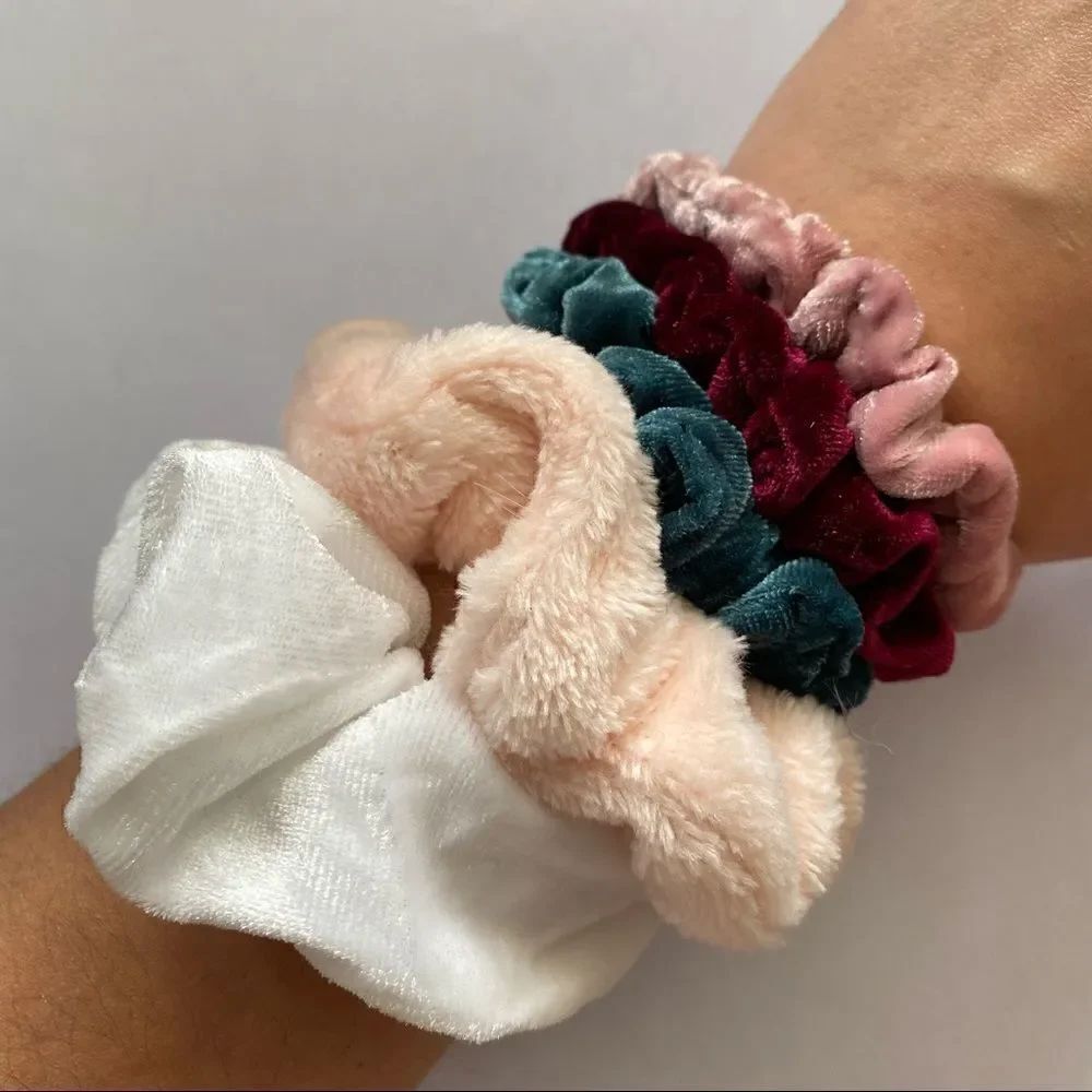 Set of 5 Velvet Scrunchies